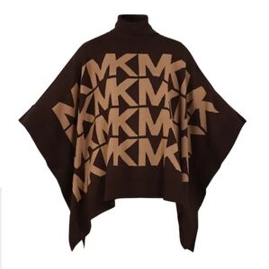 Brand New Women's Michael Kors Monogrammed Poncho